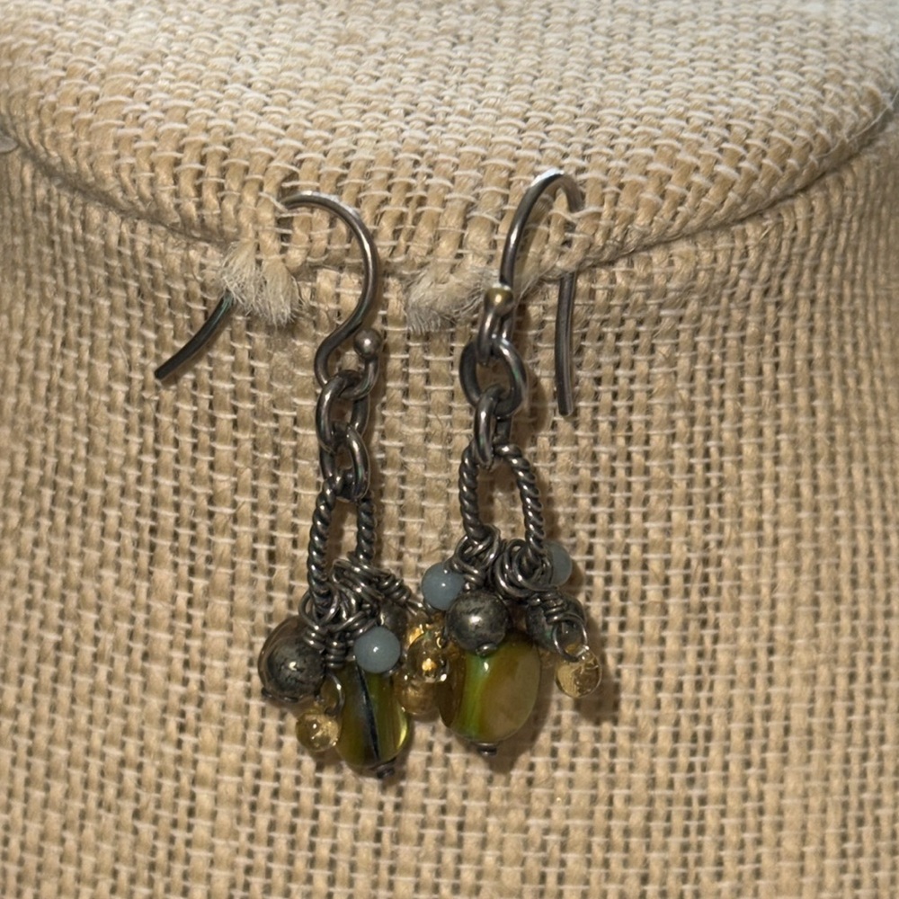 Silpada Sterling Silver Multi-Bead Dangle Earrings W1841 - Picture 2 of 5